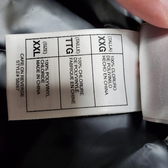 Disney Mickey Snap Front PVC Vinyl Raincoat  Size XXL Rain Jacket Slicker Black. - Picture 3 of 12